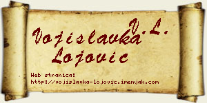 Vojislavka Lojović vizit kartica